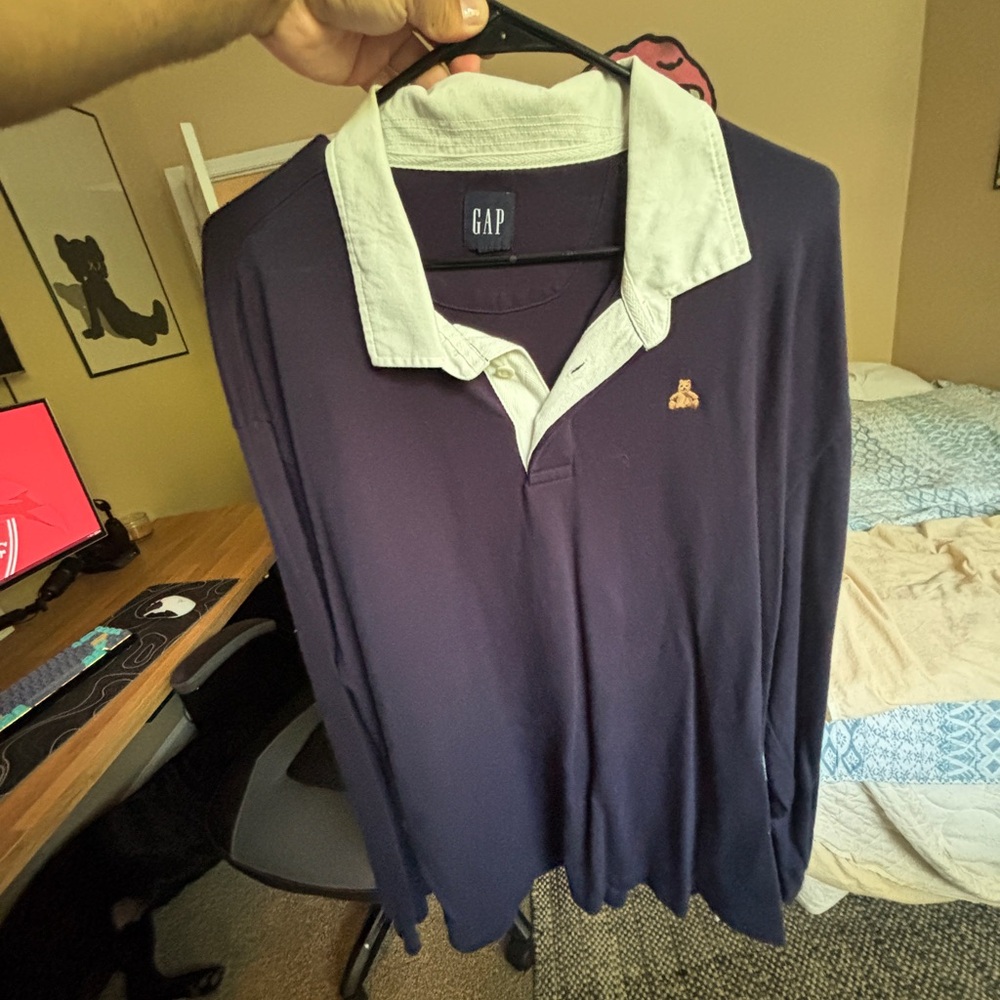 GAP Japan Blue and White Polo Shirt Casual Wear